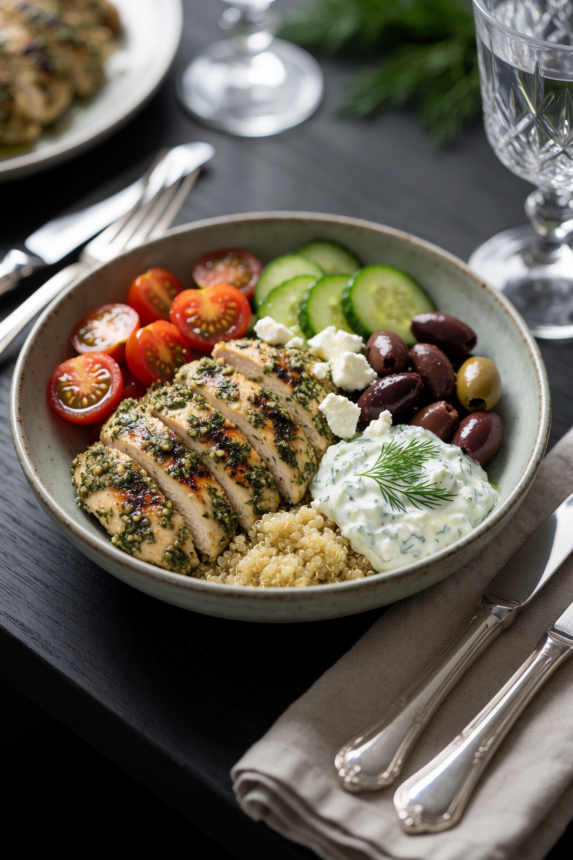 Greek Chicken Bowls