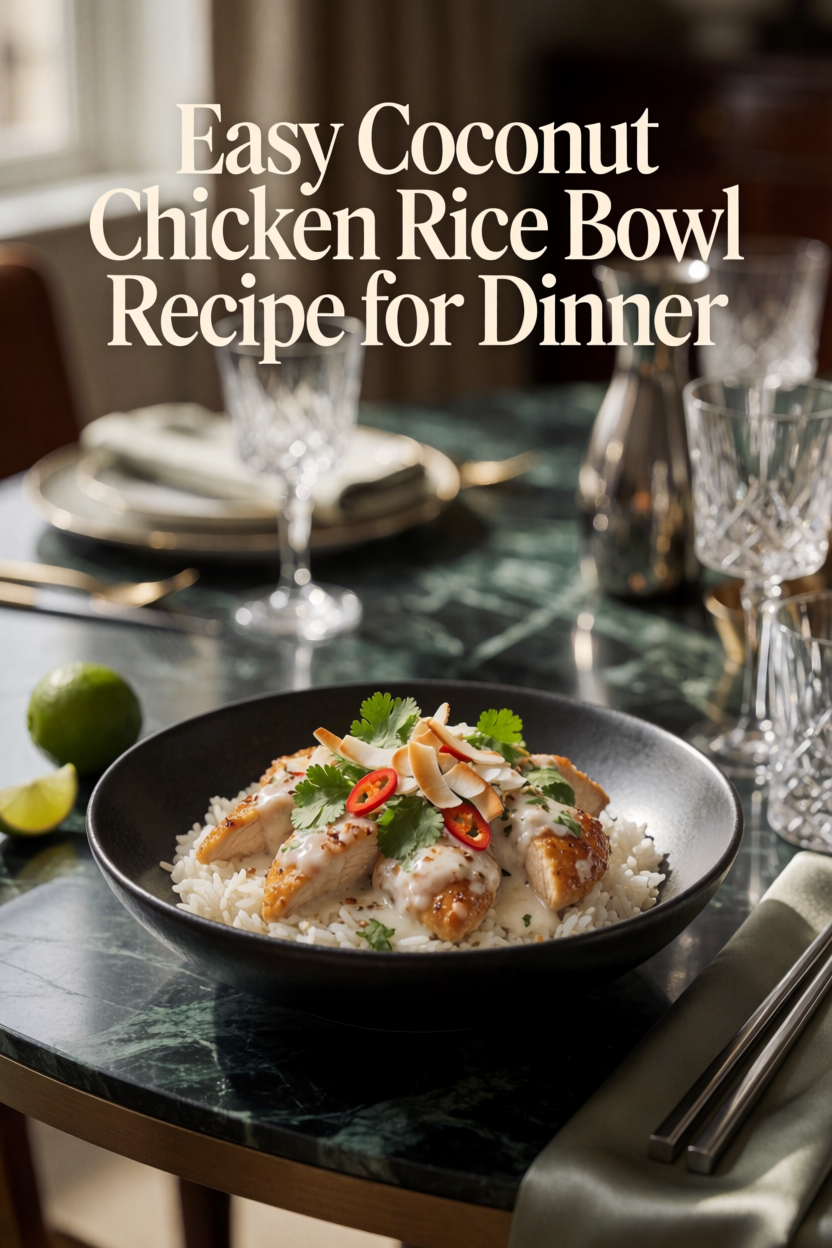 Easy Coconut Chicken Rice Bowl Recipe for Dinner
