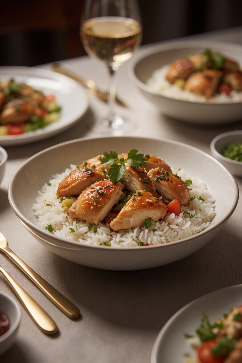 Easy Coconut Chicken Rice Bowl Recipe for Dinner