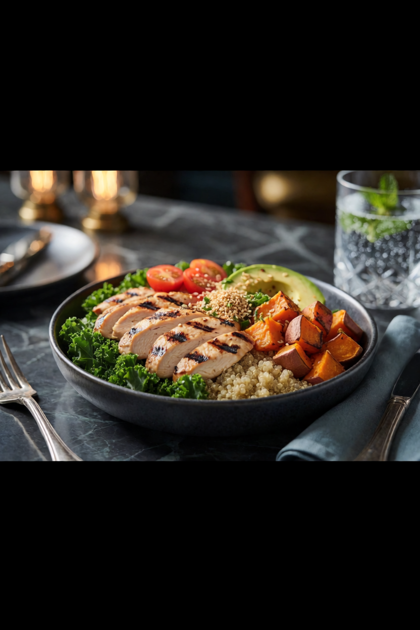 Grilled Chicken & Sweet Potato Bowl