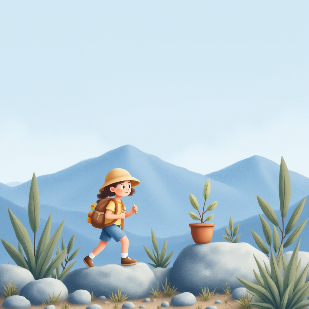 Illustrated Child with Pet