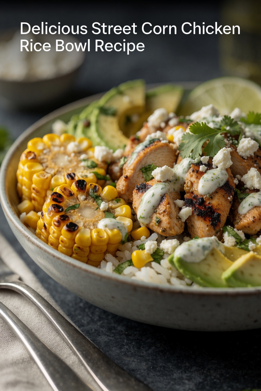 Delicious Street Corn Chicken Rice Bowl Recipe