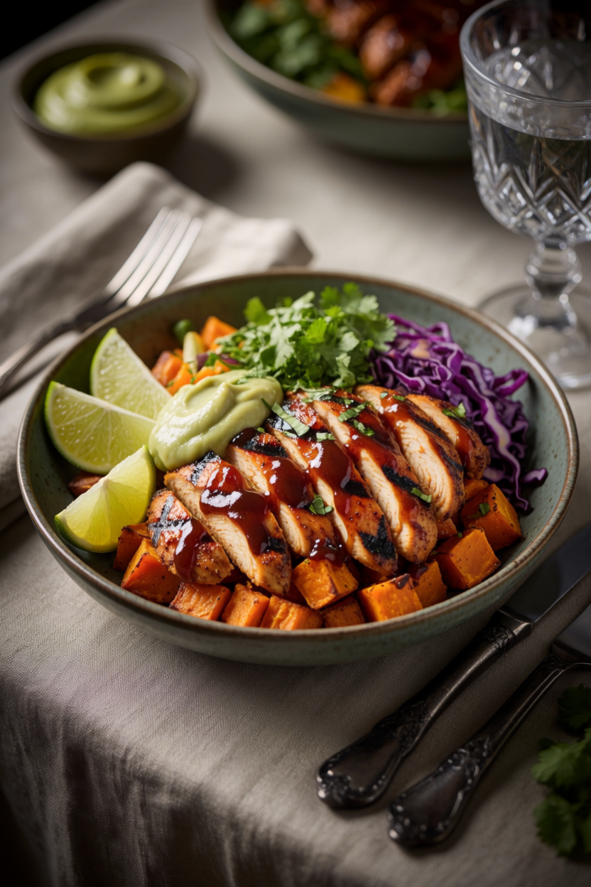 BBQ Chicken Sweet Potato Bowl
