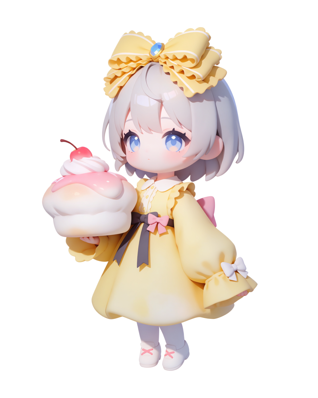 Chibi anime character art, original chibi character with oversized head